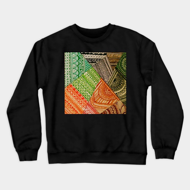 Patchwork Crewneck Sweatshirt by Meher-Shiblee